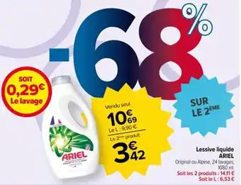 Carrefour Market Lessive liquide ARIEL offre