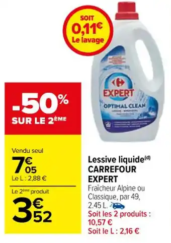 Carrefour Market Lessive liquide(d) CARREFOUR EXPERT offre