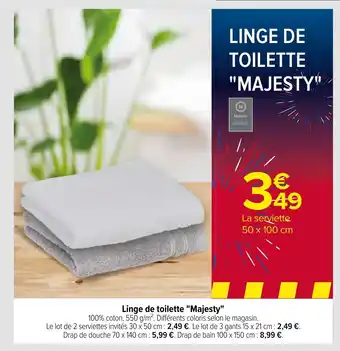 Carrefour Linge de toilette "Majesty" offre