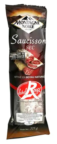 Carrefour Market MONTAGNE NOIRE Saucisson sec Label Rouge offre