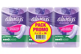 Carrefour Market ALWAYS Serviette hygiéniques Pack promo offre