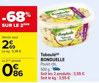 Carrefour Taboulé (p) BONDUELLE offre