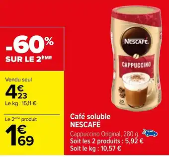 Carrefour Café soluble NESCAFÉ offre