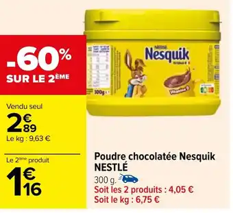 Carrefour Poudre chocolatée Nesquik NESTLÉ offre