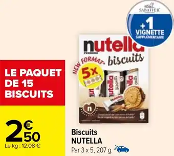 Carrefour Biscuits NUTELLA offre