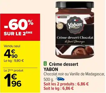 Carrefour Crème dessert YABON offre