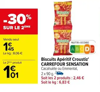 Carrefour Biscuits Apéritif Croustiz' CARREFOUR SENSATION offre