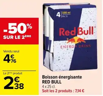 Carrefour Boisson énergisante RED BULL offre