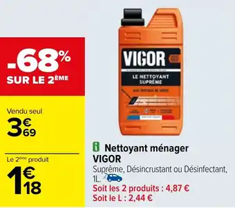 Carrefour Nettoyant ménager VIGOR offre