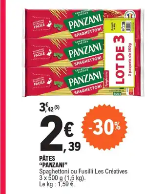 E.Leclerc PÂTES "PANZANI" offre