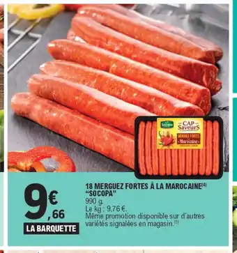 E.Leclerc 18 MERGUEZ FORTES À LA MAROCAINE (4) offre