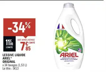 Spar ARIEL LESSIVE LIQUIDE* ORIGINAL offre