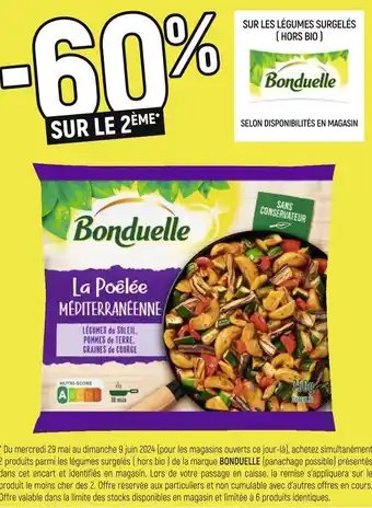 Petit Casino BONDUELLE -60% SUR LE 2ÈME SUR LES LÉGUMES SURGELÉS BONDUELLE offre