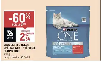 Petit Casino PURINA ONE CROQUETTES BŒUF SPÉCIAL CHAT STÉRILISÉ offre