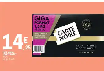 E.Leclerc CAFÉ MOULU "CARTE NOIRE" 1,5 kg. offre