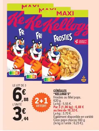 E.Leclerc CÉRÉALES "KELLOGG'S" offre