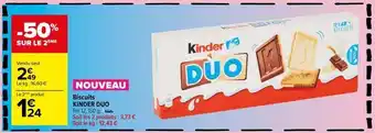 Carrefour Drive Kinder - biscuits duo offre