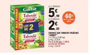 E.Leclerc TABOULÉ AUX TOMATES FRAÎCHES "GARBIT" offre