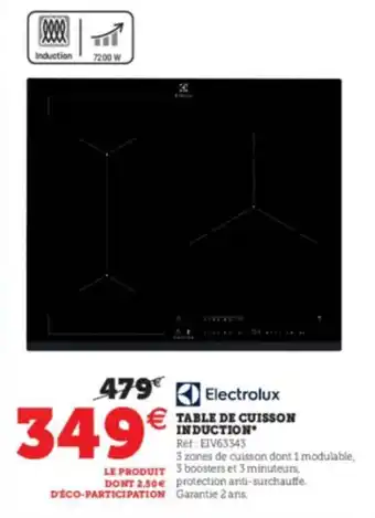 Super U Table de Cuisson Induction offre