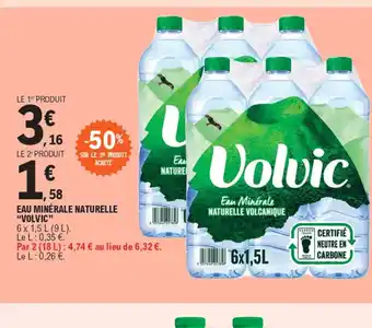 E.Leclerc EAU MINÉRALE NATURELLE "VOLVIC" offre