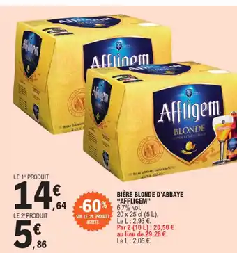 E.Leclerc BIÈRE BLONDE D'ABBAYE "AFFLIGEM" offre