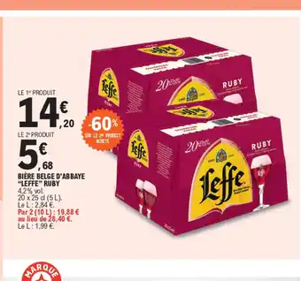 E.Leclerc BIÈRE BELGE D'ABBAYE "LEFFE" RUBY offre