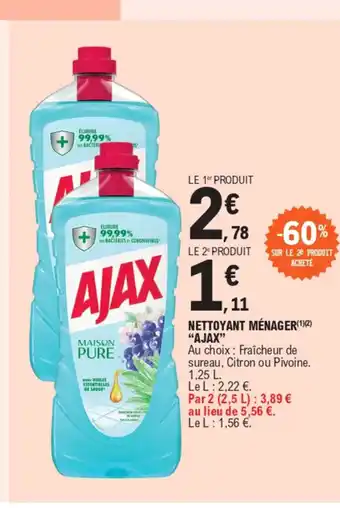 E.Leclerc NETTOYANT MÉNAGER(1)(2) "AJAX" offre