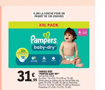 E.Leclerc CHANGES BÉBÉ "PAMPERS BABY DRY" offre