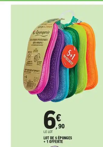 E.Leclerc LOT DE 5 ÉPONGES +1 OFFERTE offre