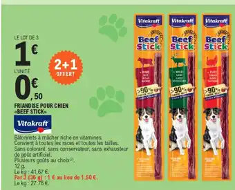 E.Leclerc FRIANDISE POUR CHIEN <<BEEF STICK>> offre