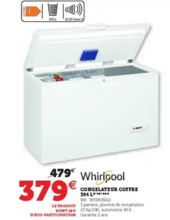 Super U Congelateur Coffre 394L offre