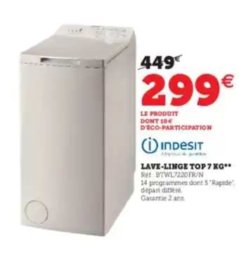 Super U Lave-Linge Top 7kg offre