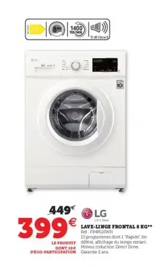 Super U Lave-Linge Frontal 8kg offre