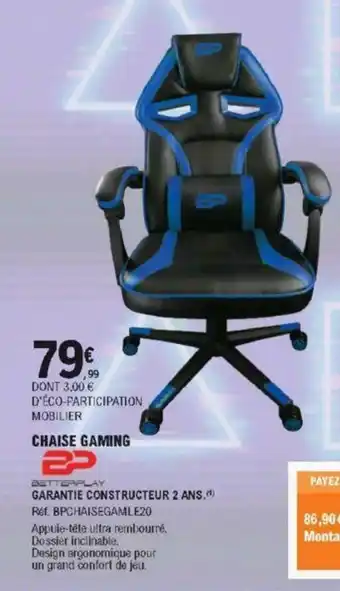 E.Leclerc Chaise Gaming offre