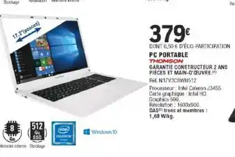 E.Leclerc PC Portable Thomson offre