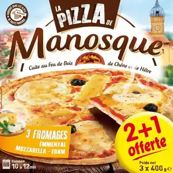 Auchan Pizza Feu De Bois 3 Fromages Surgelée Manosque offre