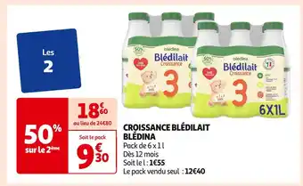 Auchan Supermarché BLÉDINA CROISSANCE BLÉDILAIT offre