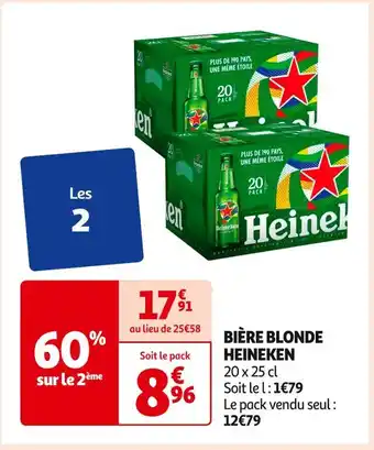 Auchan Supermarché HEINEKEN BIÈRE BLONDE offre