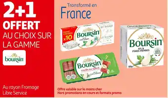 Auchan Supermarché BOURSIN 2+1 OFFERT AU CHOIX SUR LA GAMME BOURSIN offre