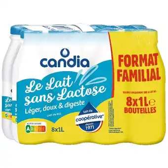 Auchan Le Lait Sans Lactose De Candia offre
