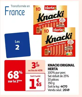Auchan Supermarché HERTA KNACKI ORIGINAL offre