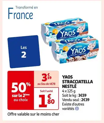 Auchan Supermarché NESTLÉ YAOS STRACCIATELLA offre