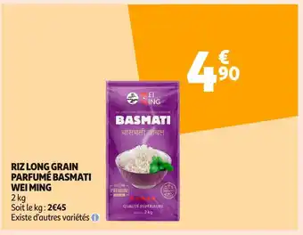 Auchan Supermarché WEI MING RIZ LONG GRAIN PARFUMÉ BASMATI offre