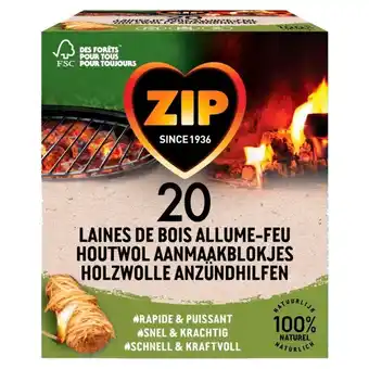 Auchan Laine De Bois Allume-Feu Zip offre