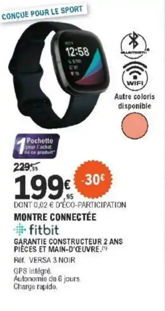 E.Leclerc Montre connectée offre