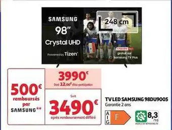 Auchan Samsung - tv led 98du9005 offre