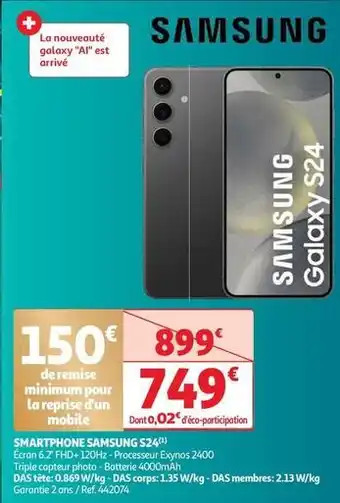 Auchan Samsung - smartphone s24 offre