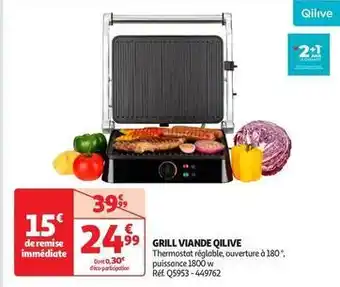 Auchan Qilive - grill viande offre