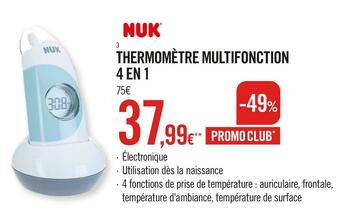 Nuk thermomètre multifonction 4 en 1