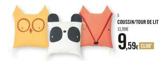 Coussin/tour de lit hibou/ renard/ panda ethnic animals
